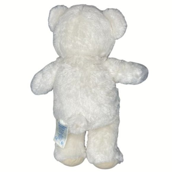 Build A Bear White / Cream Teddy Bear Brown Nose & Eyes 15" 2013 - Picture 2 of 12